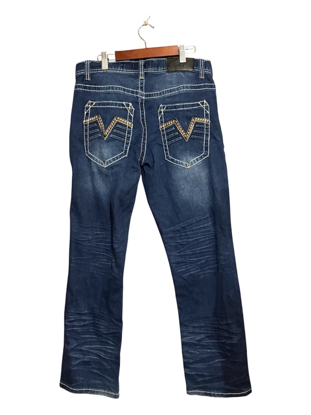 TRUE LUCK Y2K Livingston Bootcut Dark Blue Stretch Denim Jeans